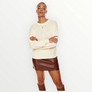 Aritzia Wilfred Maria Merino Wool Crew Neck Sweater